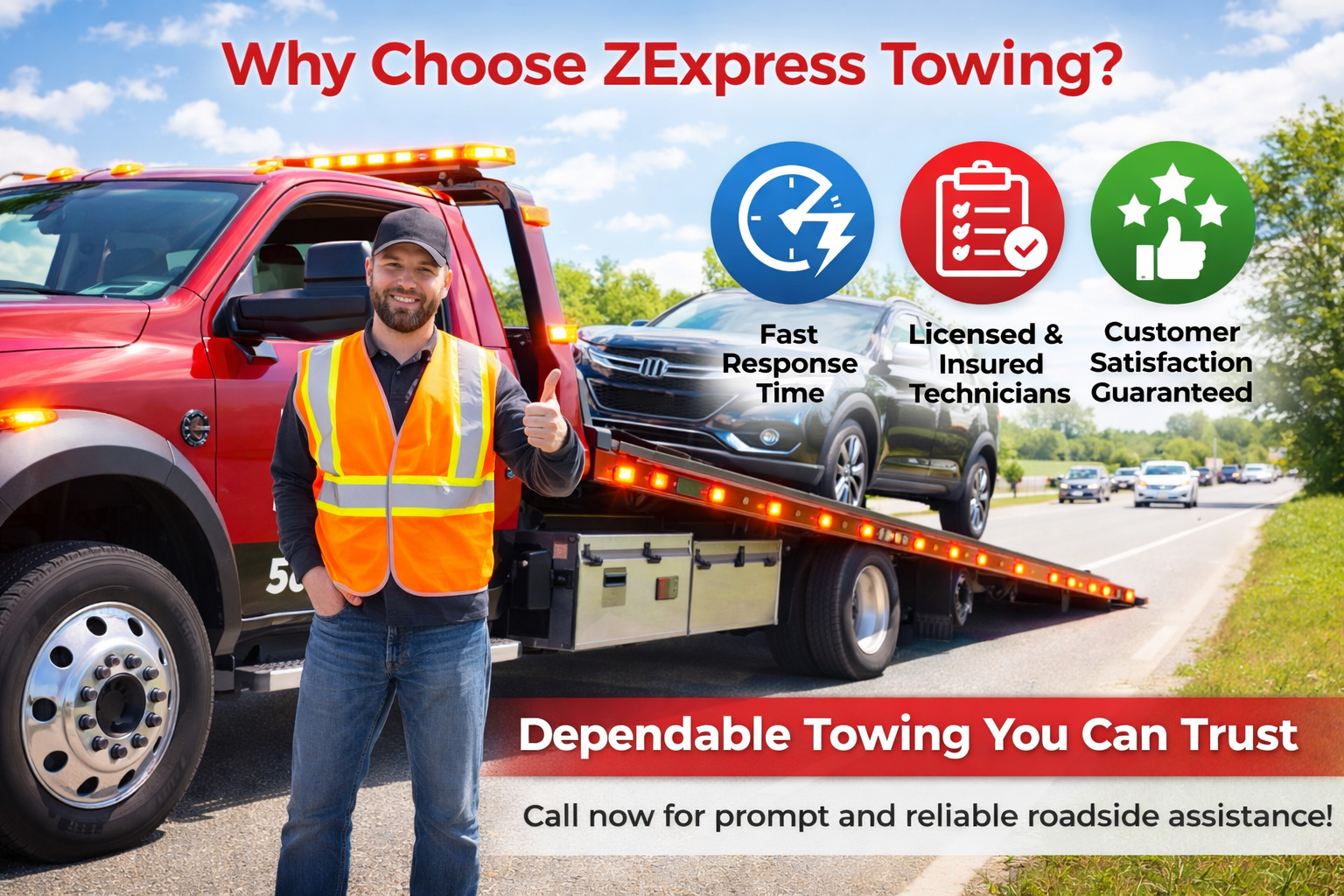Why ZExpress Towing image of tow truck